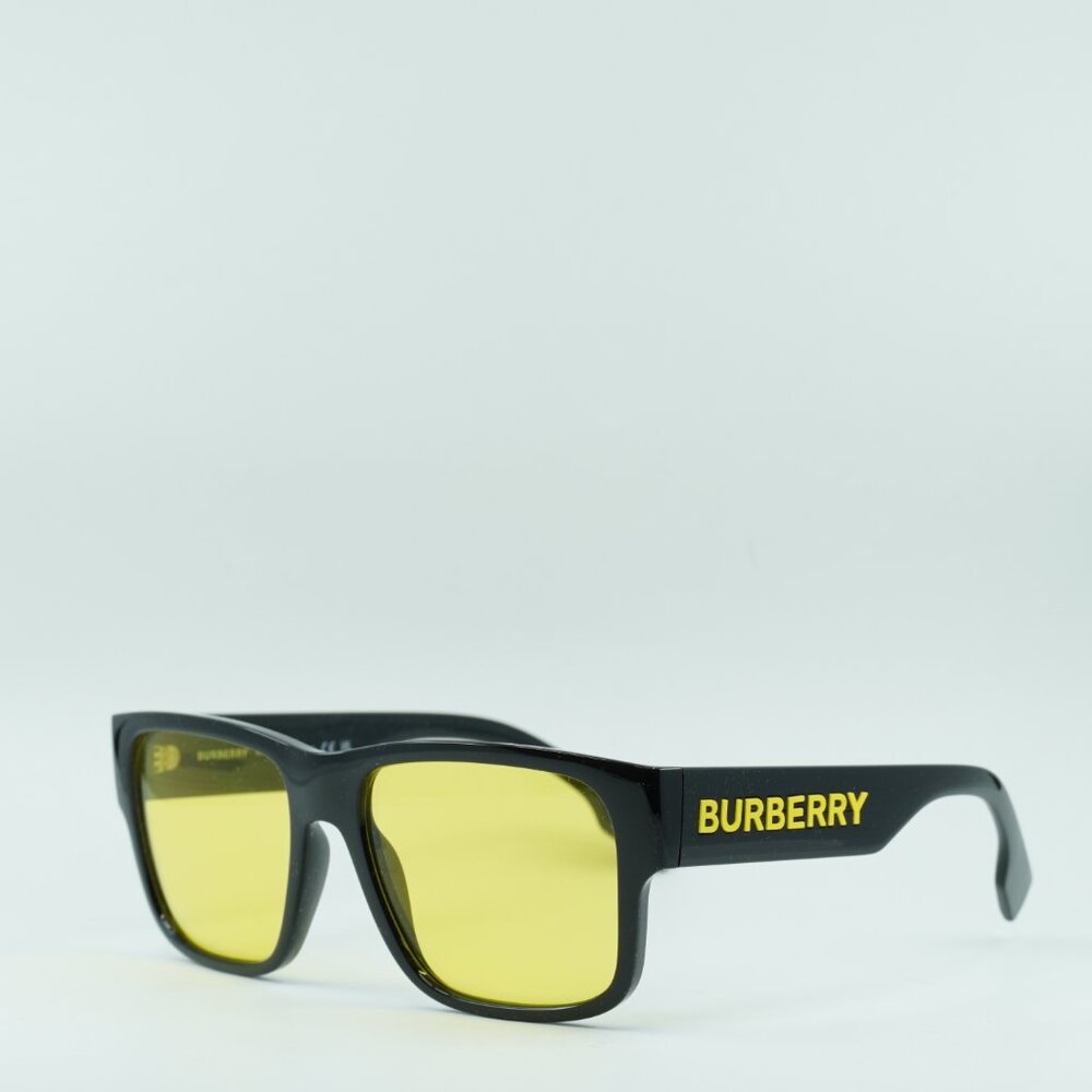 Burberry BE4358 300185 Square Sunglasses - Black/Yellow - Picture 3 of 11